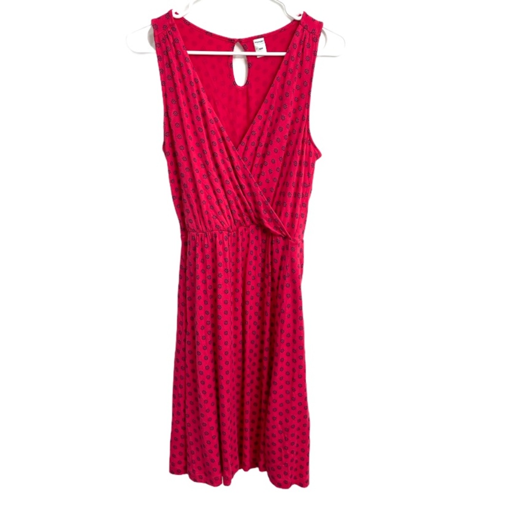 Old Navy Floral Printed Pink Sleeveless Dress